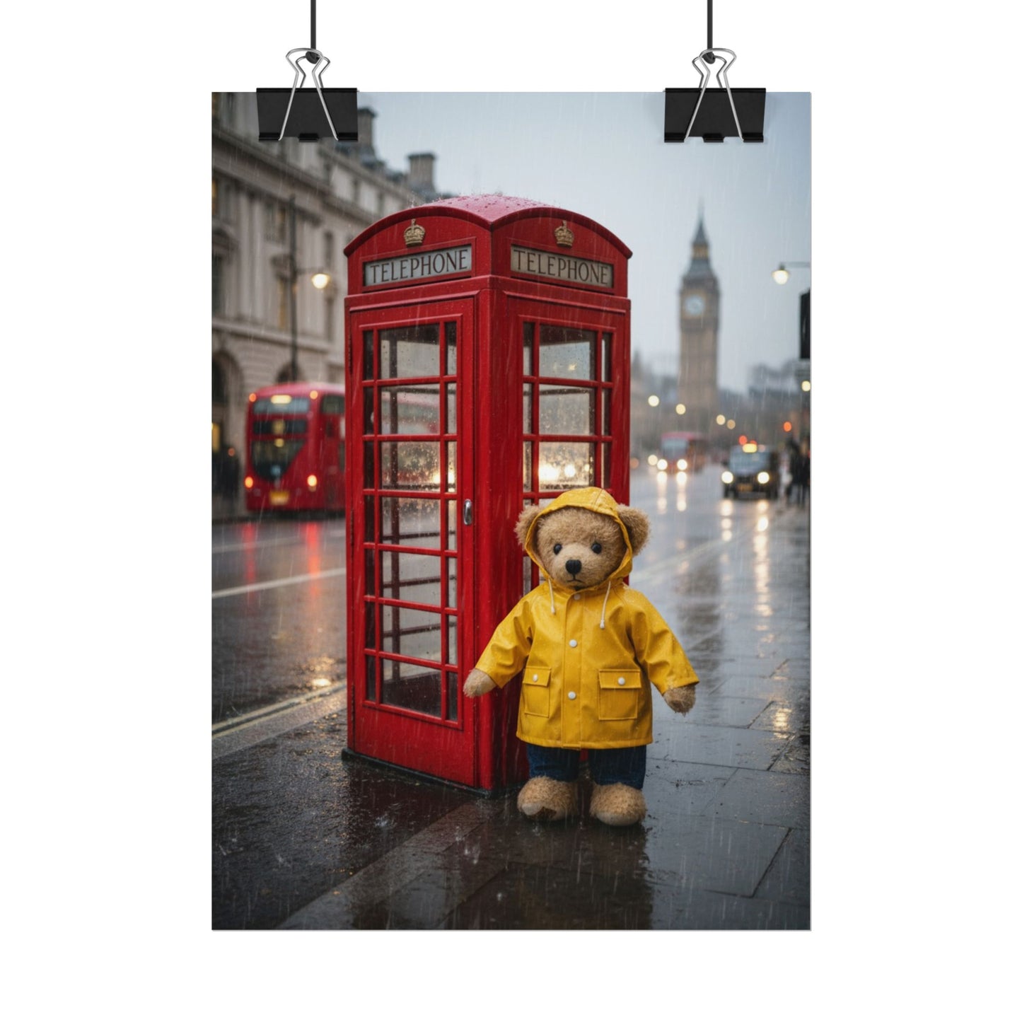 Teddy on Tour Ralphie in London Rolled Posters