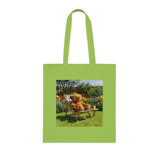 Teddy On Tour Cotton Tote Bag