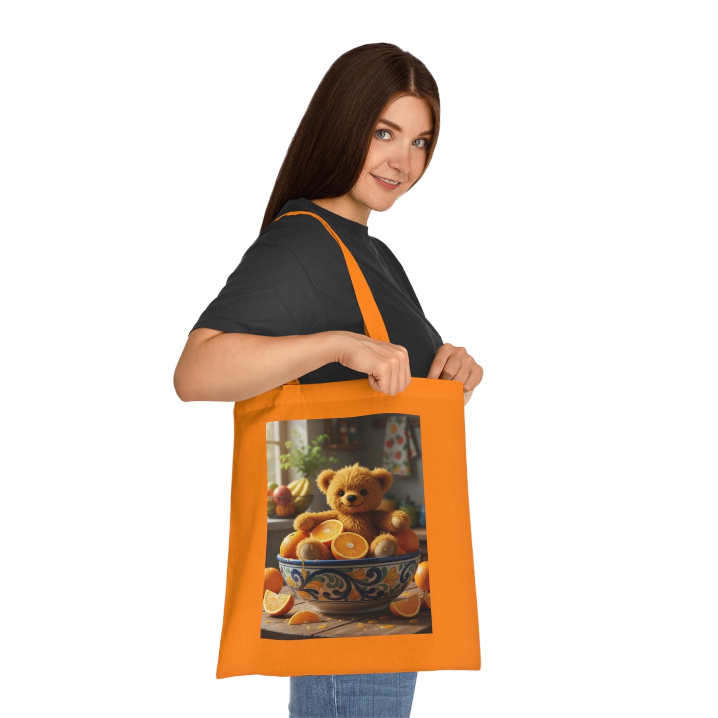 Teddy On Tour Cotton Tote Bag
