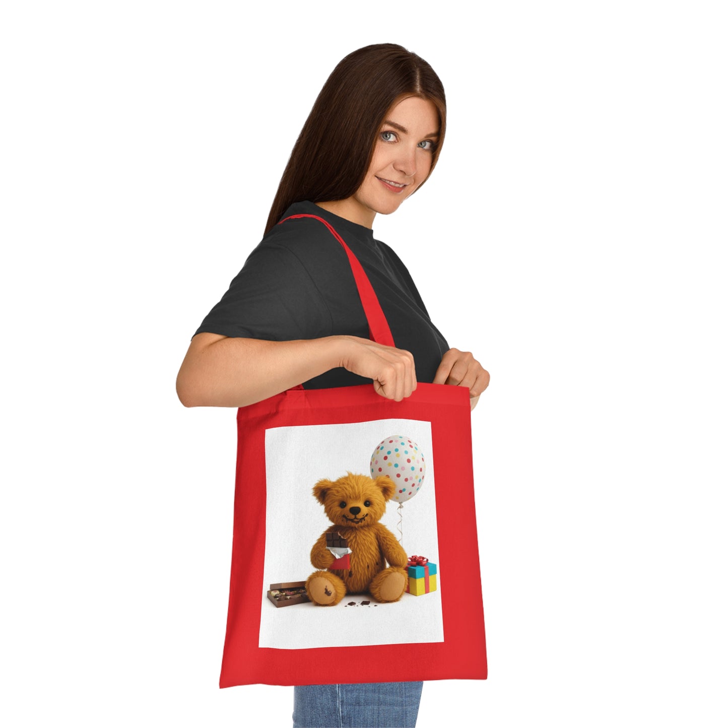 Teddy On Tour Cotton Tote Bag