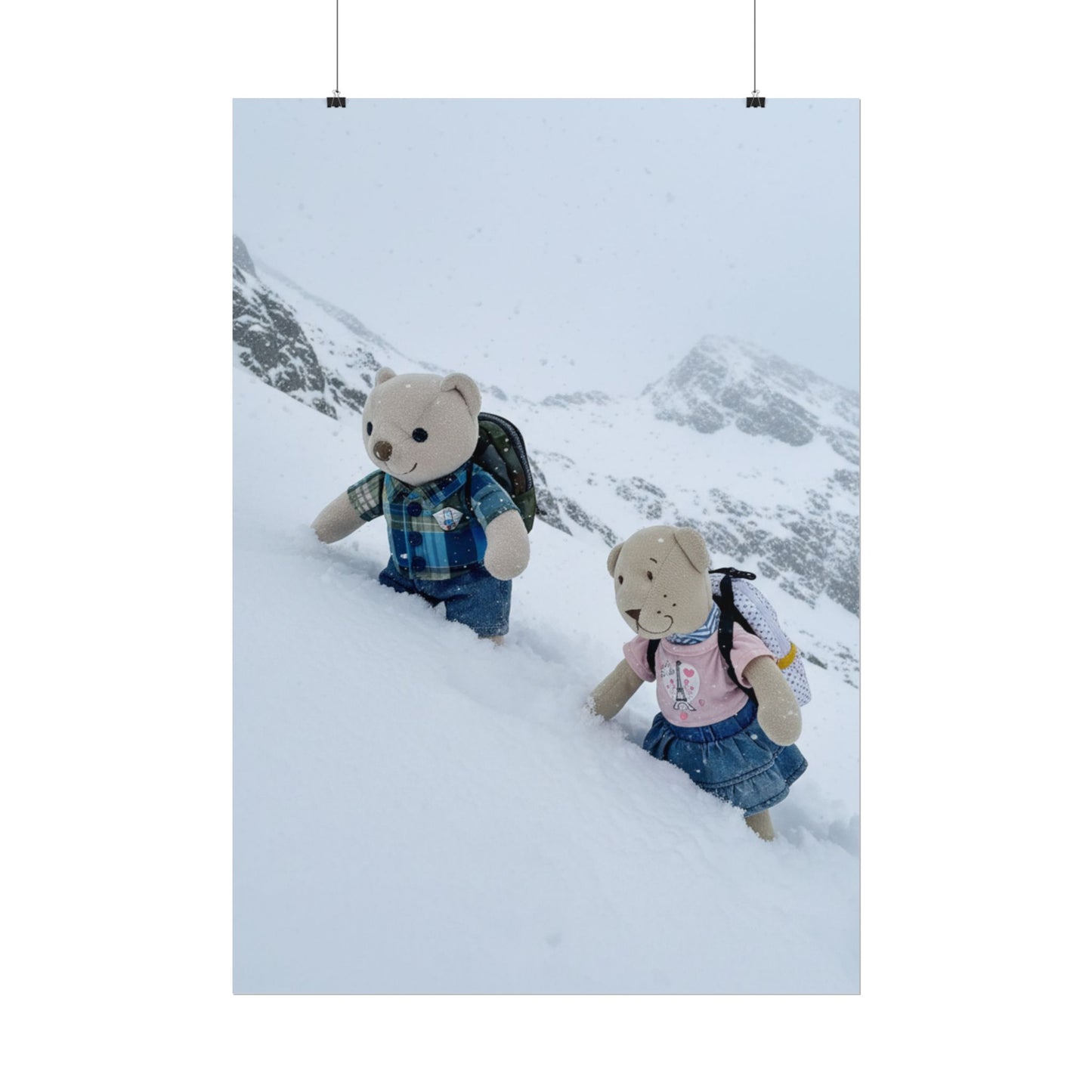 Teddy On Tour TB and Pippa Climb Everest Rolled Posters