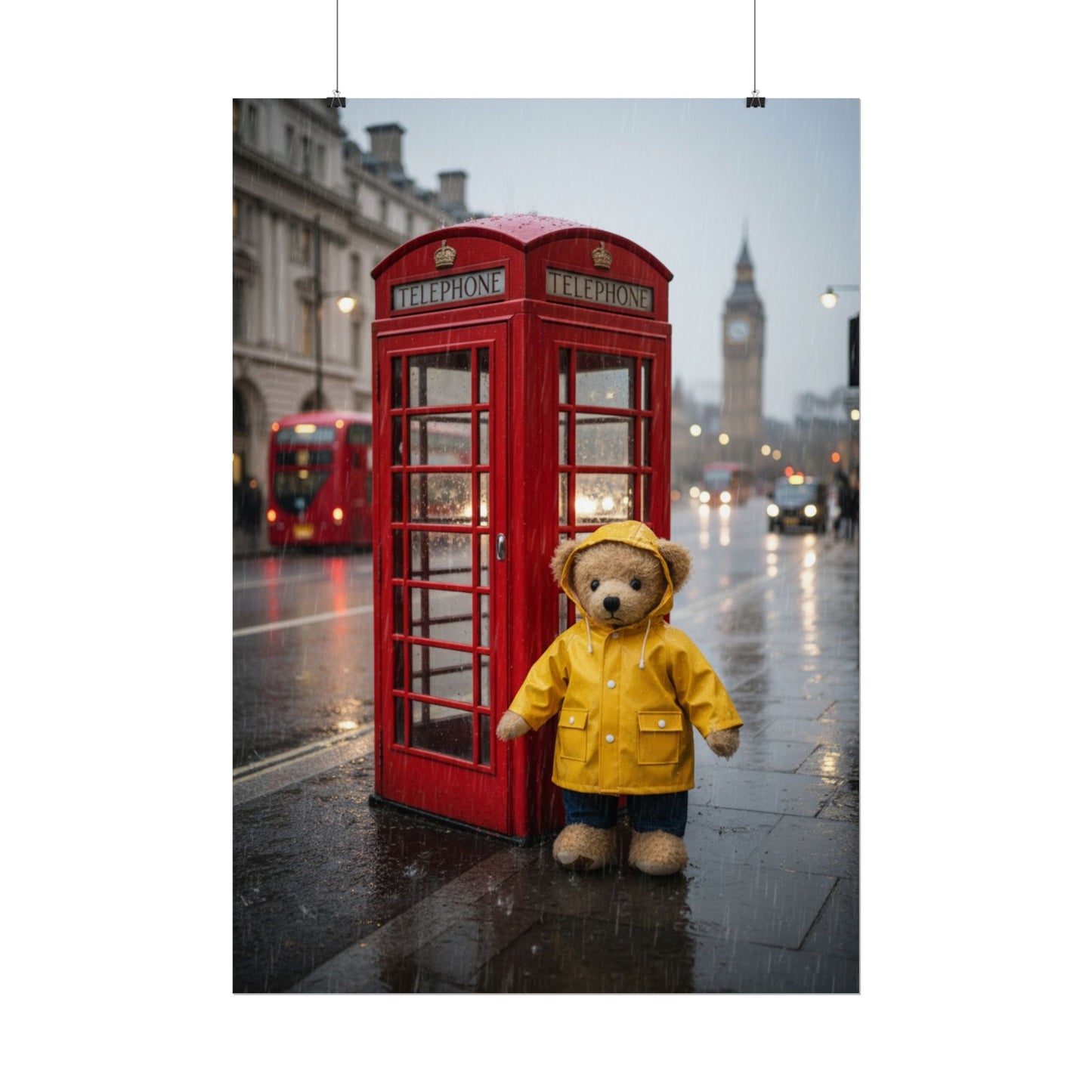 Teddy on Tour Ralphie in London Rolled Posters