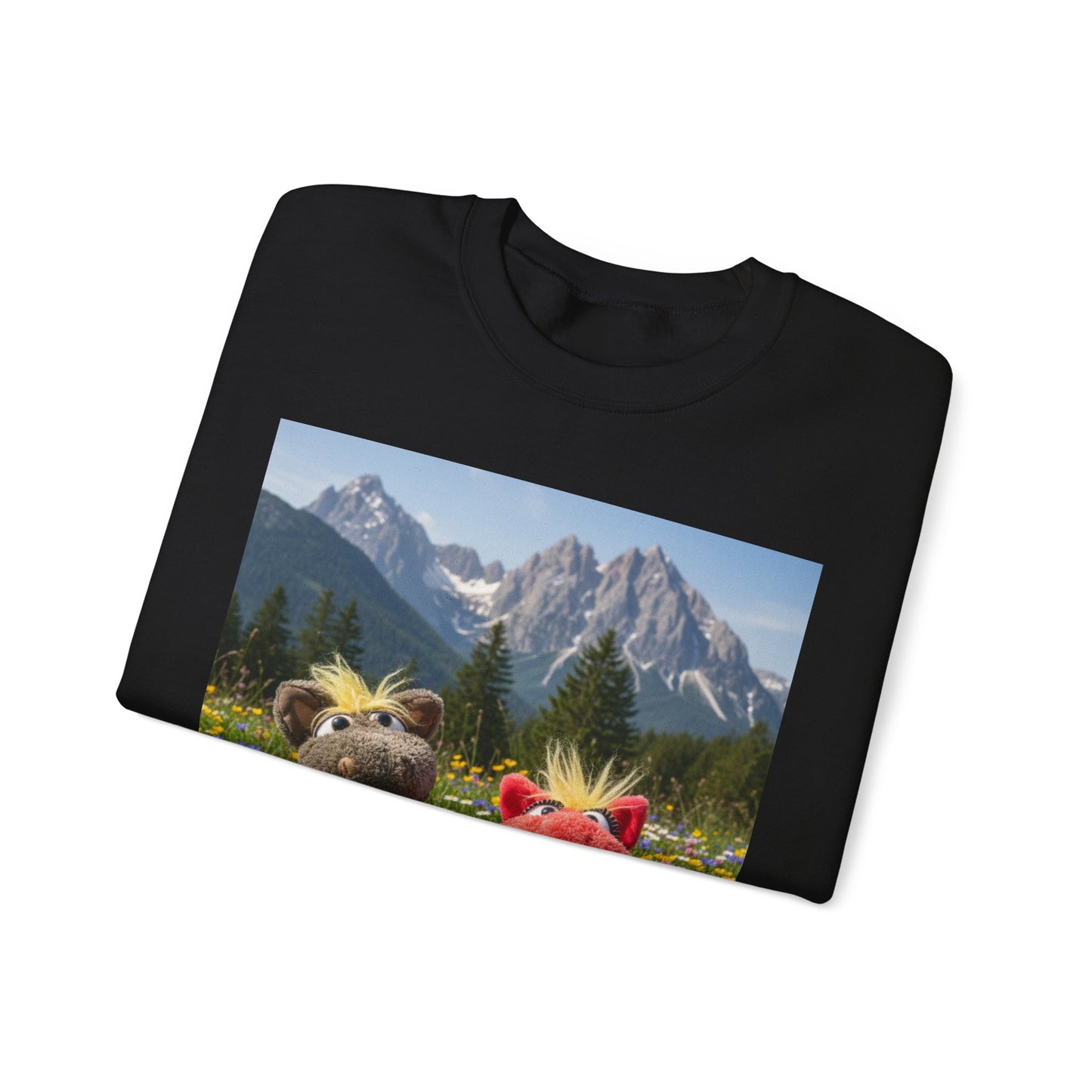 Teddy On Tour – Octey and Elsie in Seefeld-in-Tirol Austria Adult Unisex Heavy Blend™ Crewneck Sweatshirt