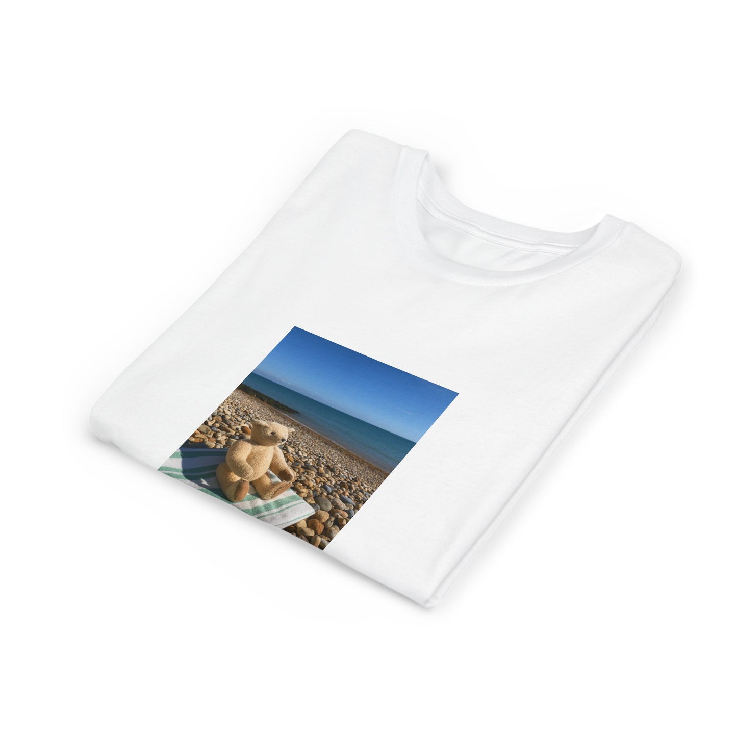 Teddy On Tour – Bexhill Beach Youth Short Sleeve Tee