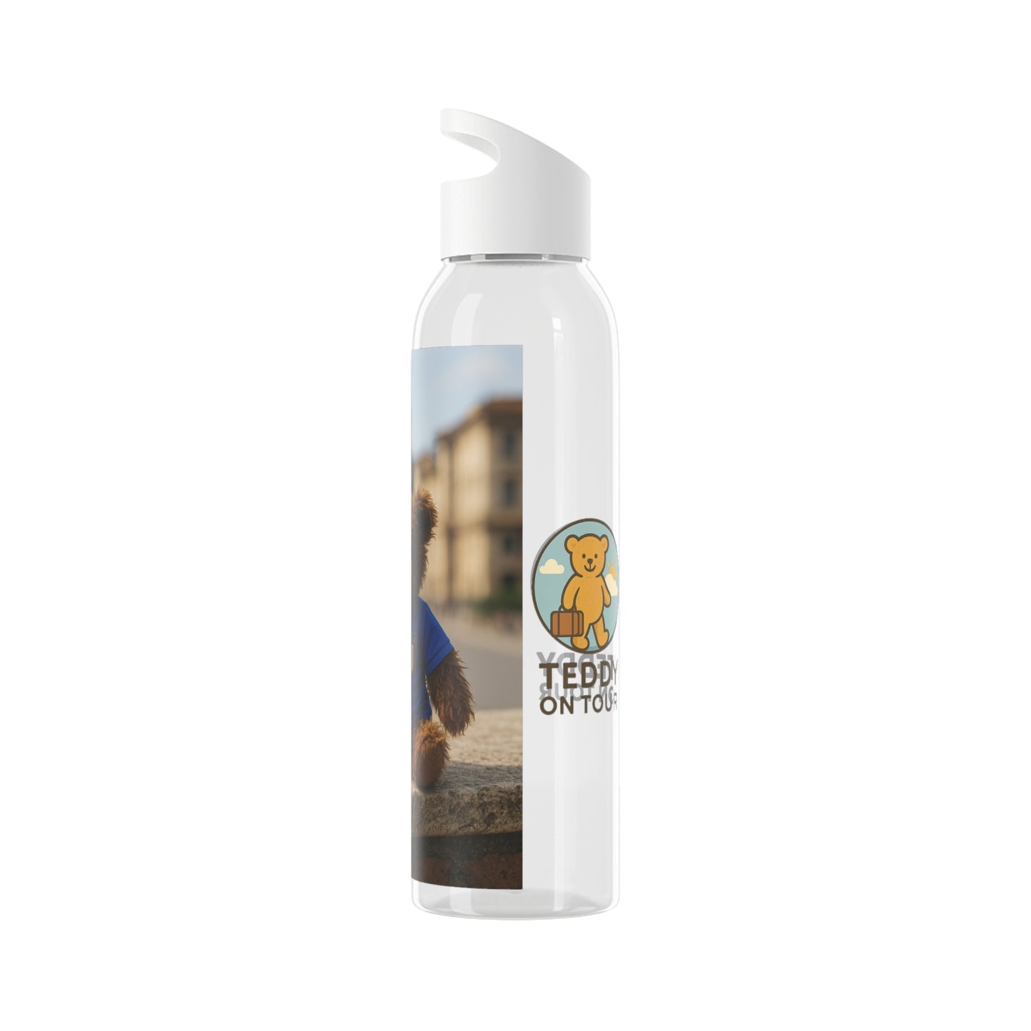 Teddy on Tour Gianni in Italy Sky Water Bottle