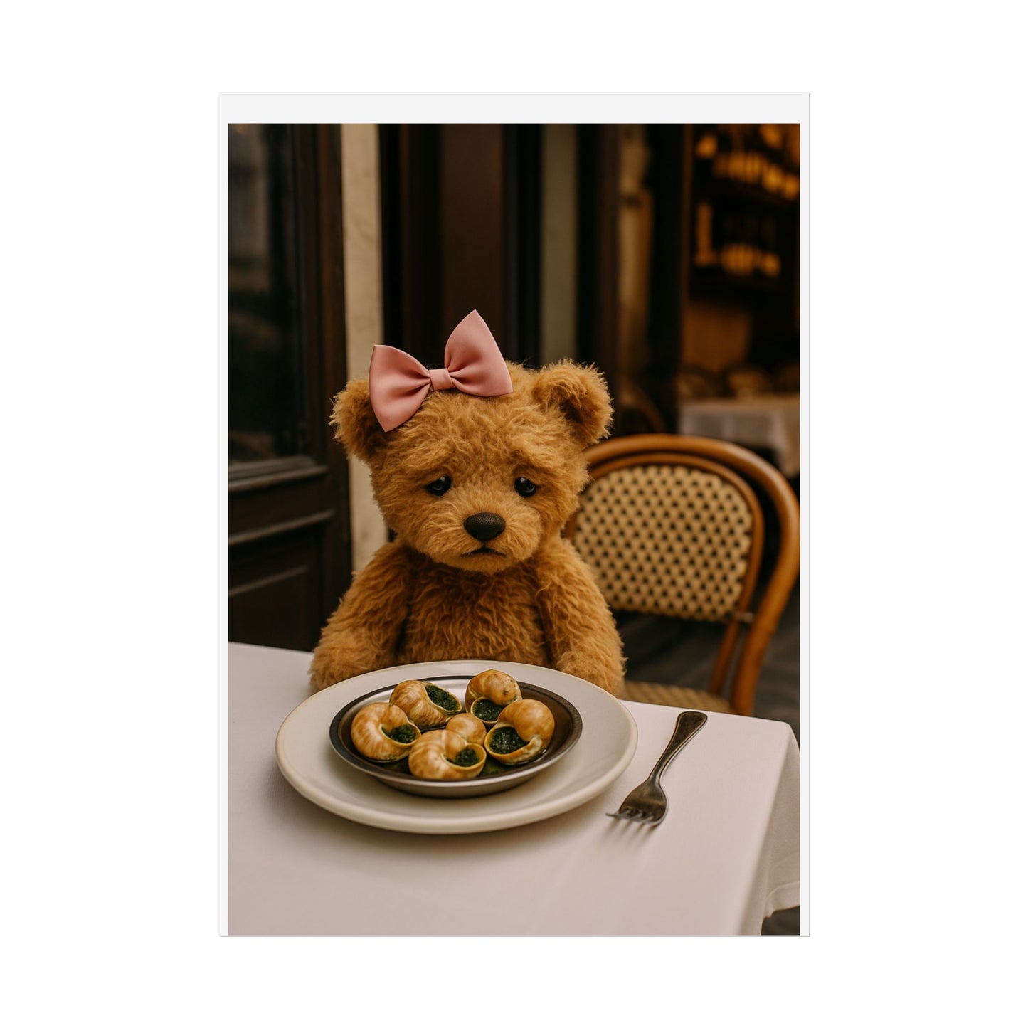 Teddy on Tour Luna in Paris Rolled Posters