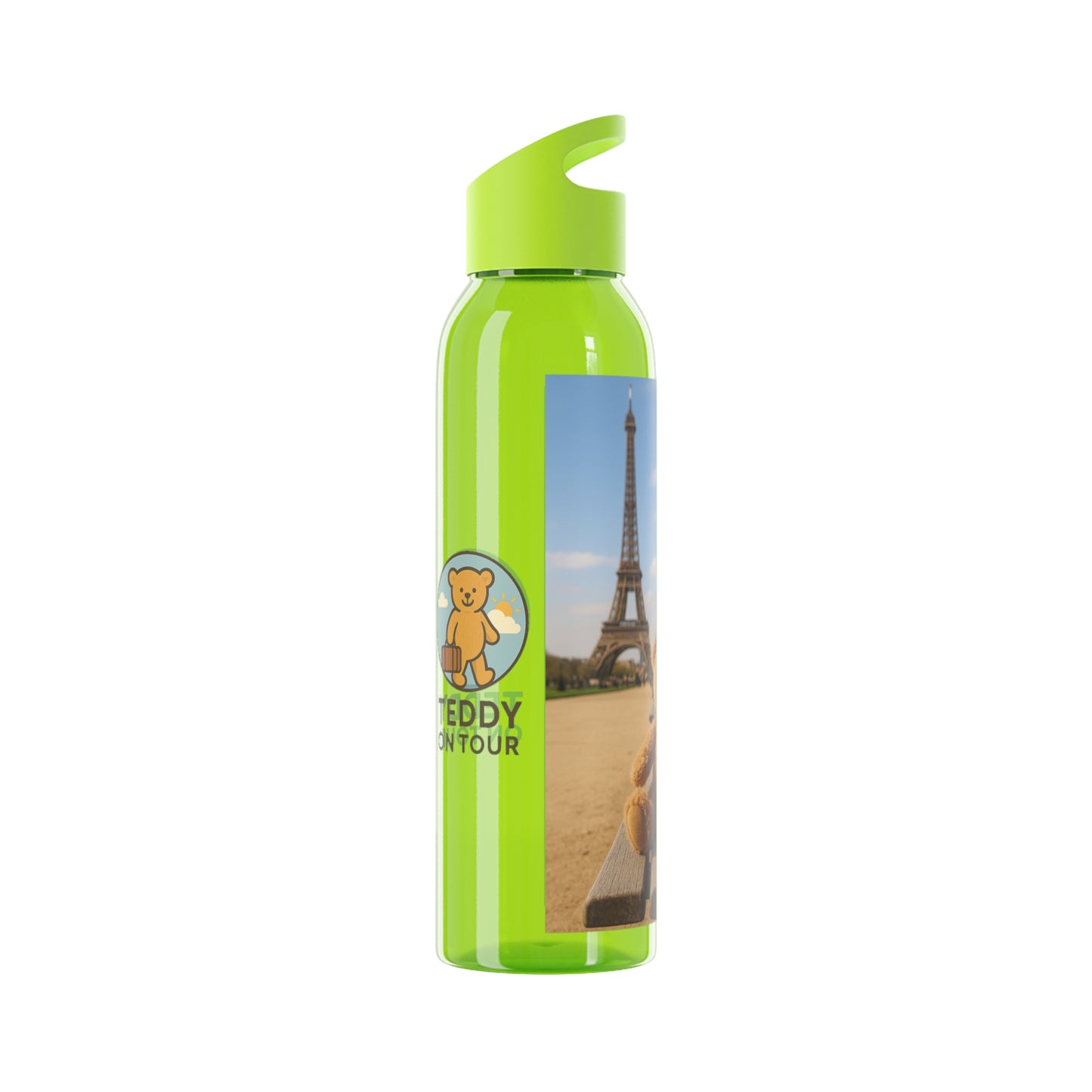 Teddy on Tour Luna in Paris Sky Water Bottle