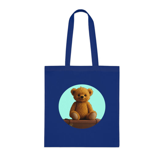 Teddy On Tour Cotton Tote Bag