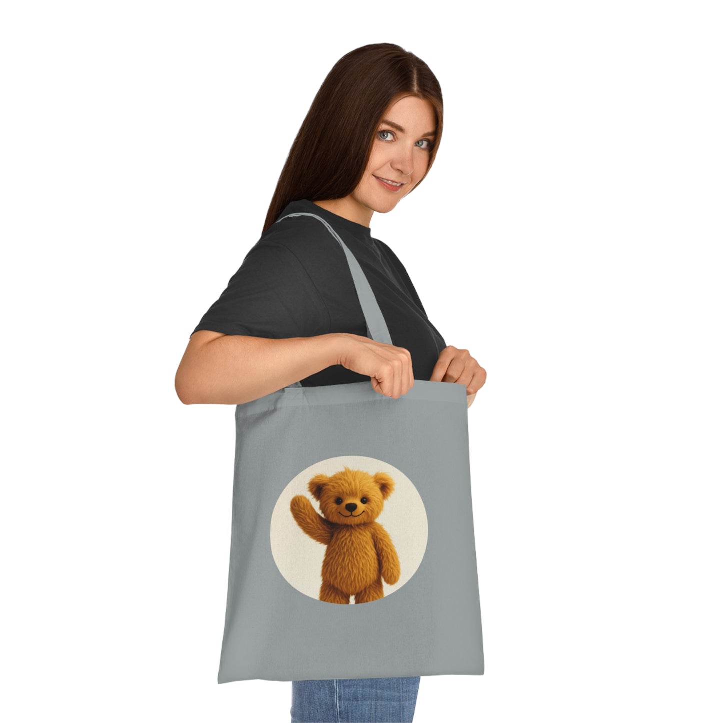 Teddy On Tour Cotton Tote Bag