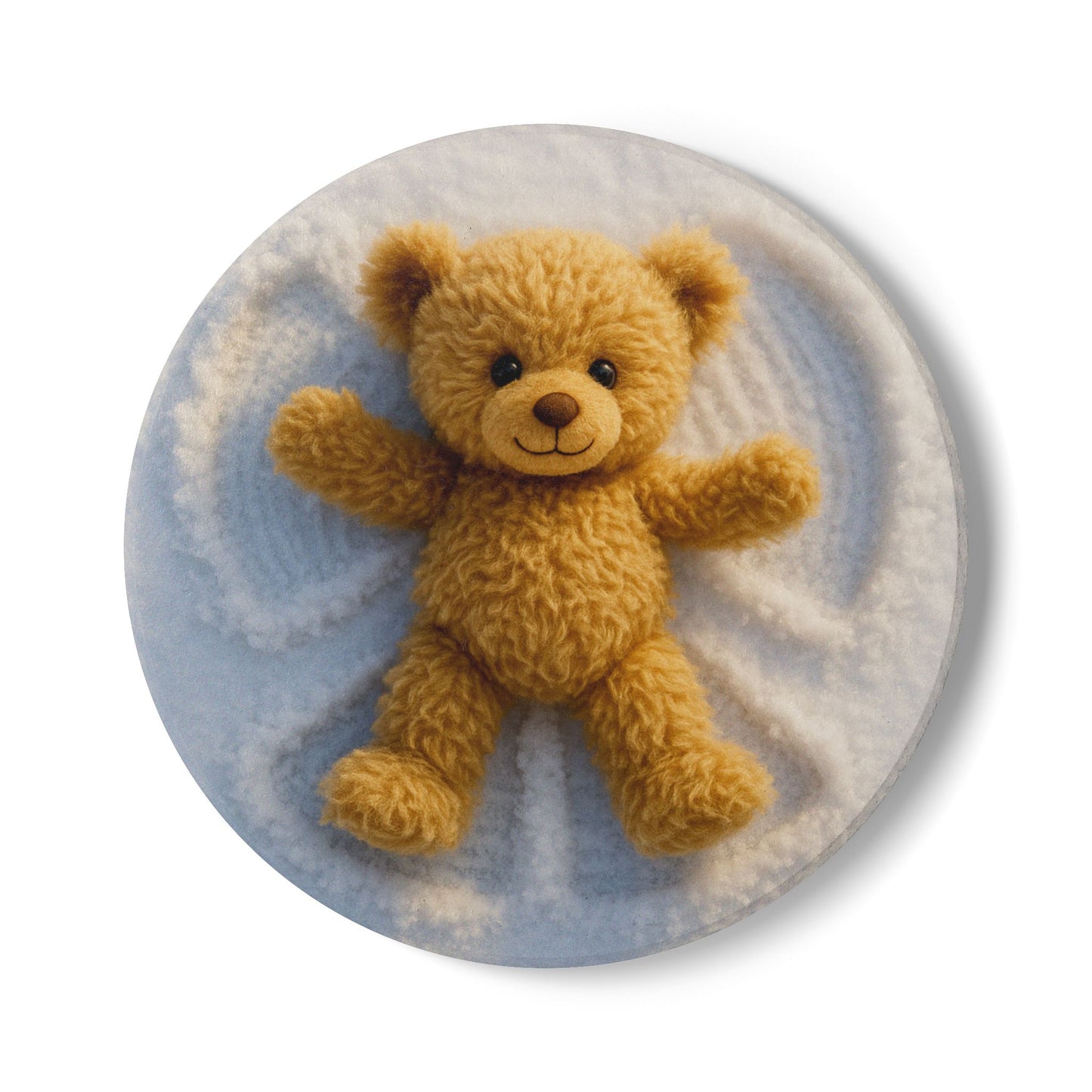 Teddy on Tour Christmas 2025 Ceramic Coaster