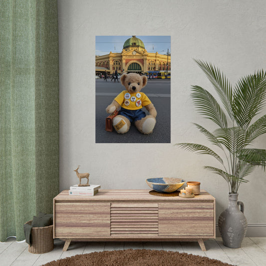 Teddy on Tour Ralphie in Melbourne Rolled Posters