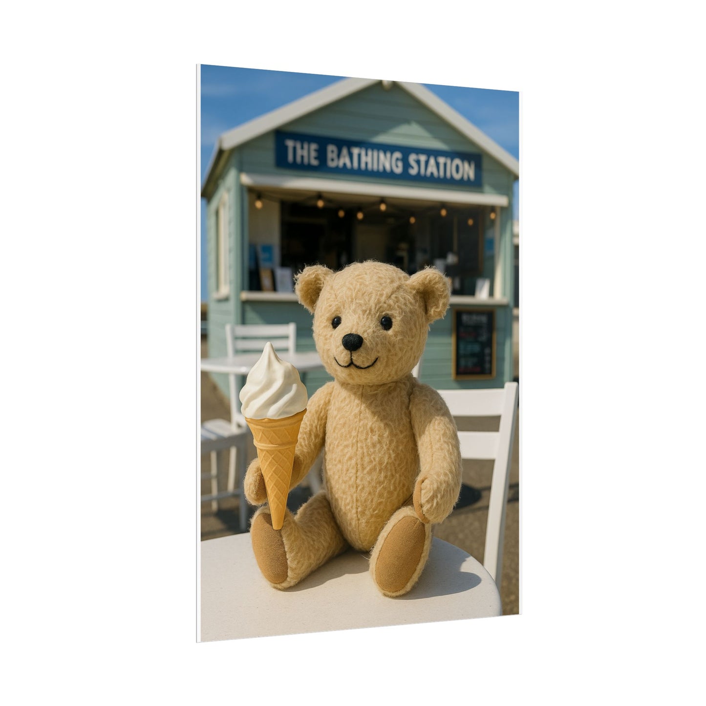 Teddy on Tour Bexhill Bathing Station Rolled Posters