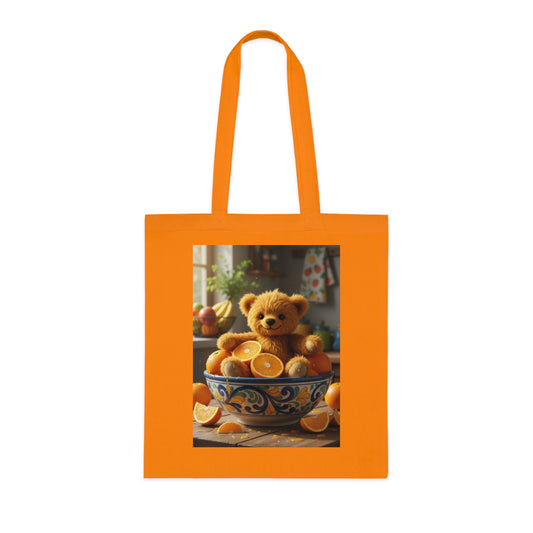 Teddy On Tour Cotton Tote Bag