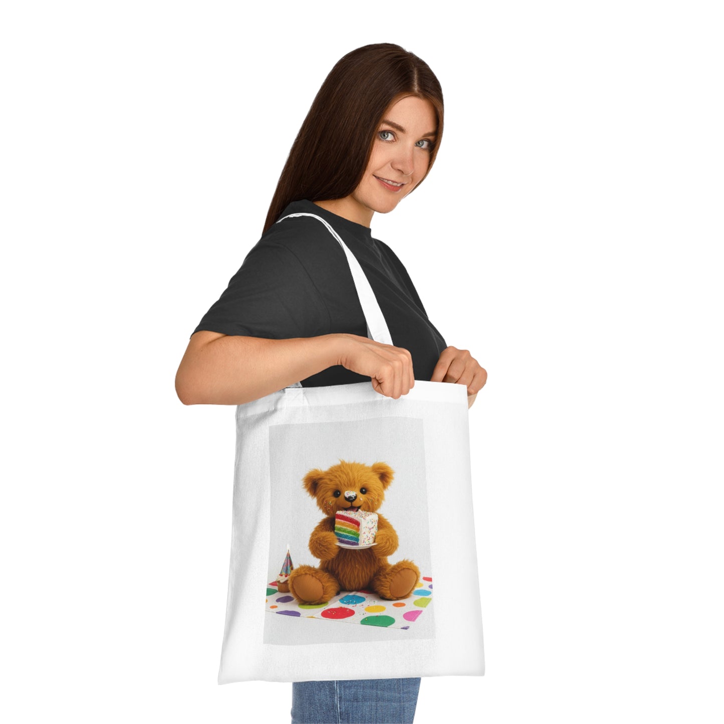 Teddy On Tour Cotton Tote Bag