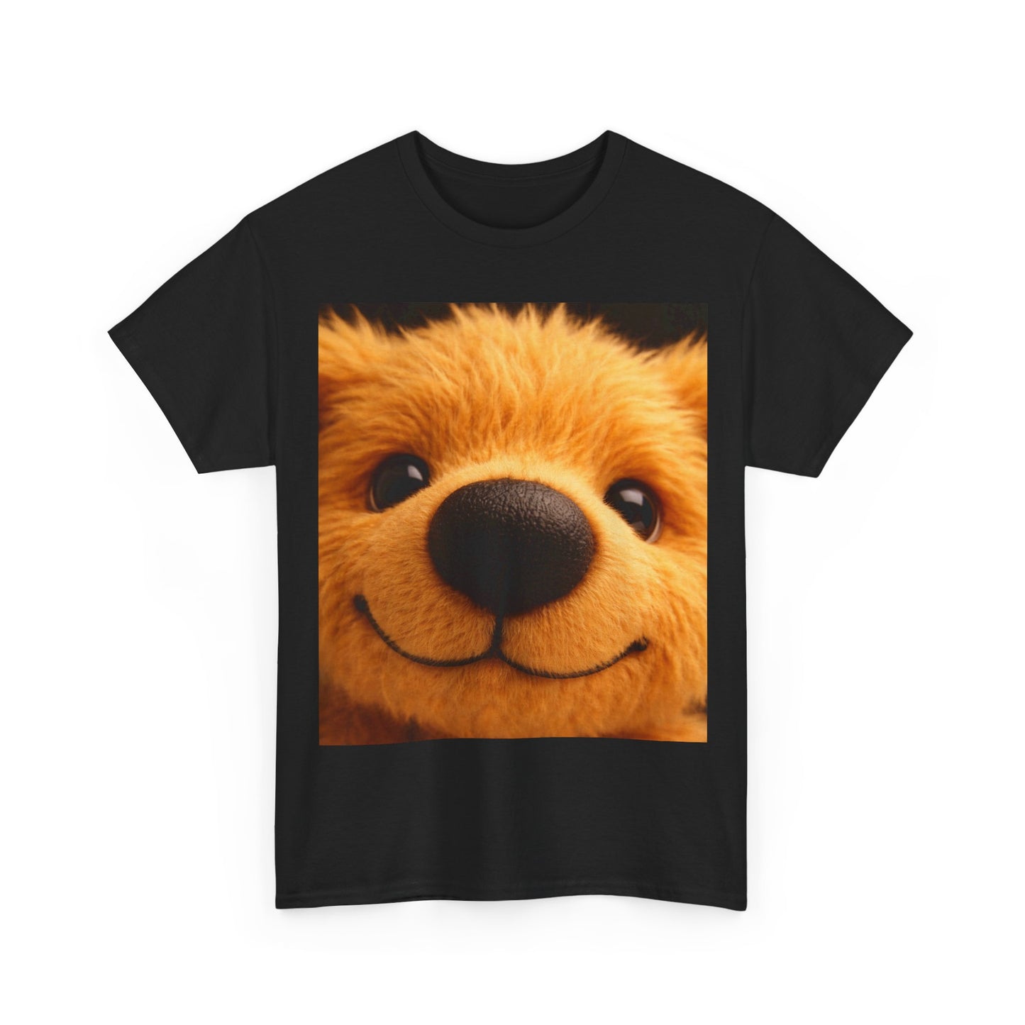 Teddy On Tour – Close Up Scruffy Teddy Unisex Adult Heavy Cotton Tee