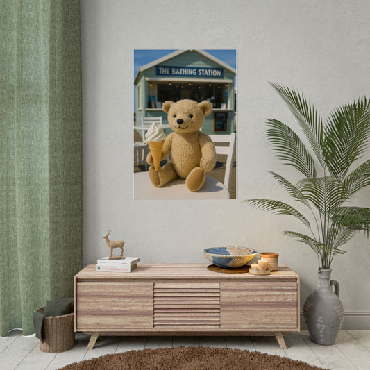Teddy on Tour Bexhill Bathing Station Rolled Posters