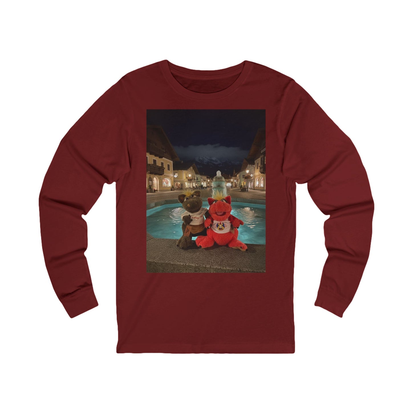 Teddy on Tour Octey and Elsie in Seefeld-in-Tirol Austria Unisex Jersey Long Sleeve Tee