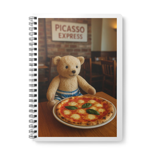 Teddy On tour Bexhill Wire bound Softcover Notebook, A5
