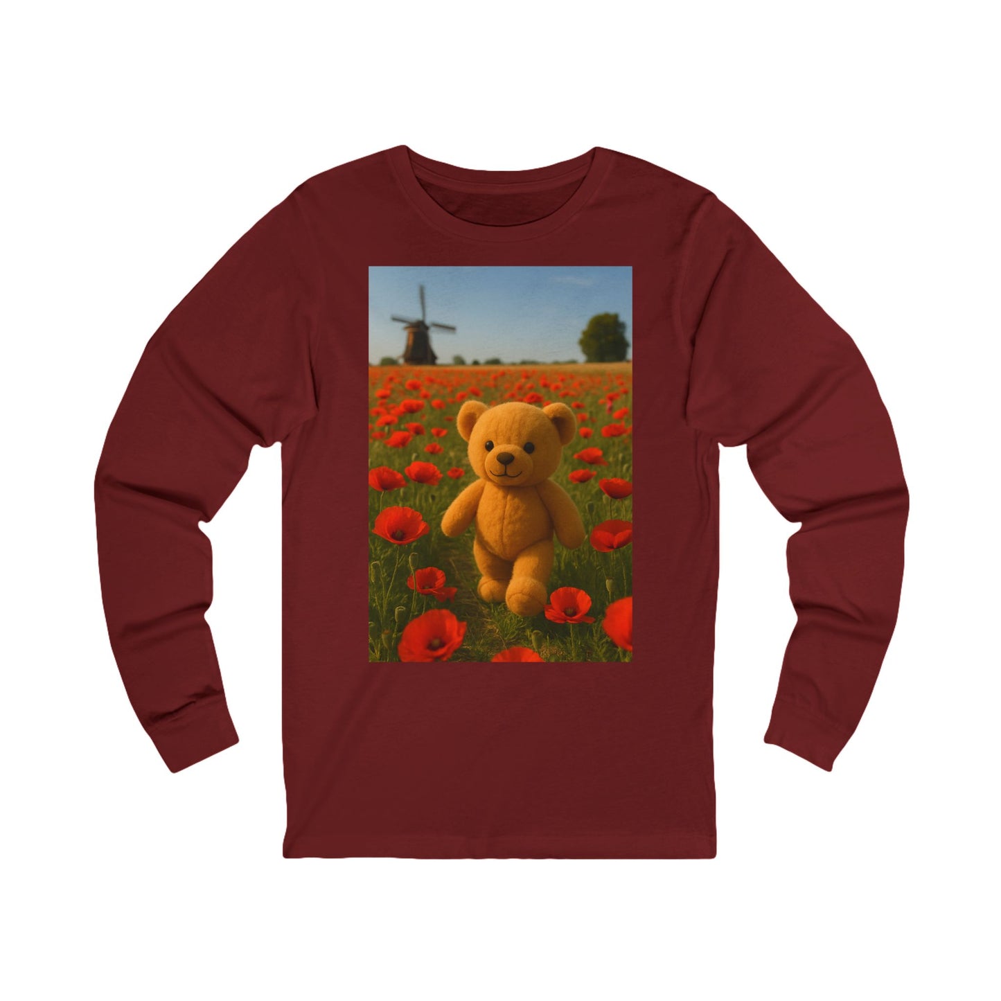Teddy on Tour Travel Unisex Jersey Long Sleeve Tee