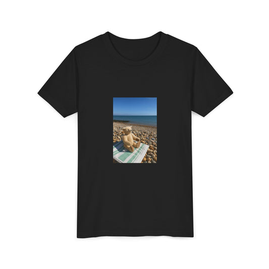 Teddy On Tour – Bexhill Beach Youth Short Sleeve Tee