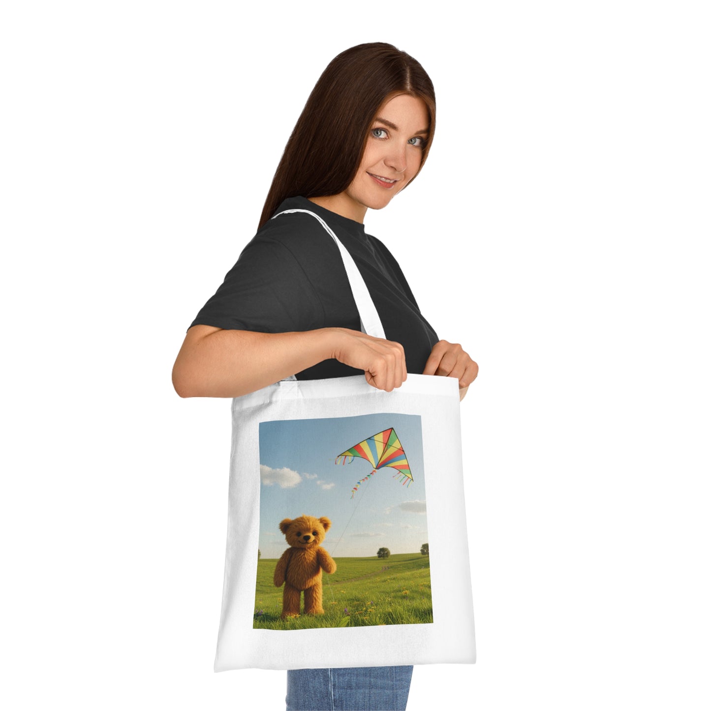Teddy On Tour Cotton Tote Bag