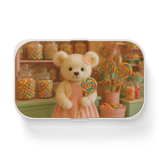 Teddy on Tour Bella in the sweet shop Bento Lunch Box