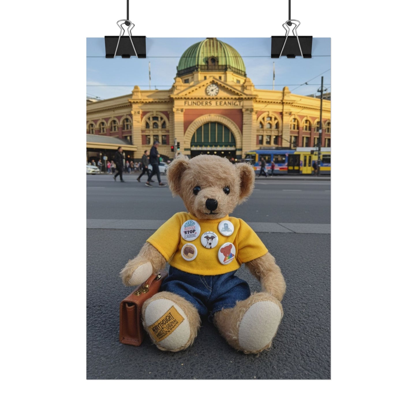 Teddy on Tour Ralphie in Melbourne Rolled Posters