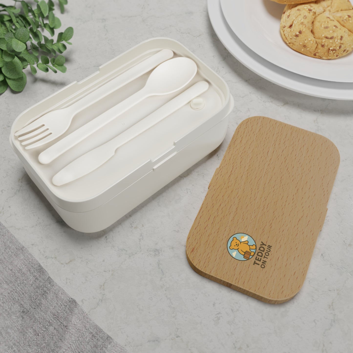 Teddy on Tour Logo Collection Beach Bento Lunch Box