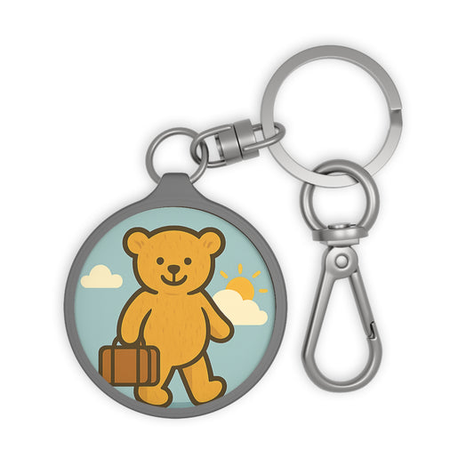 Teddy On Tour Stationery Keyring Tag