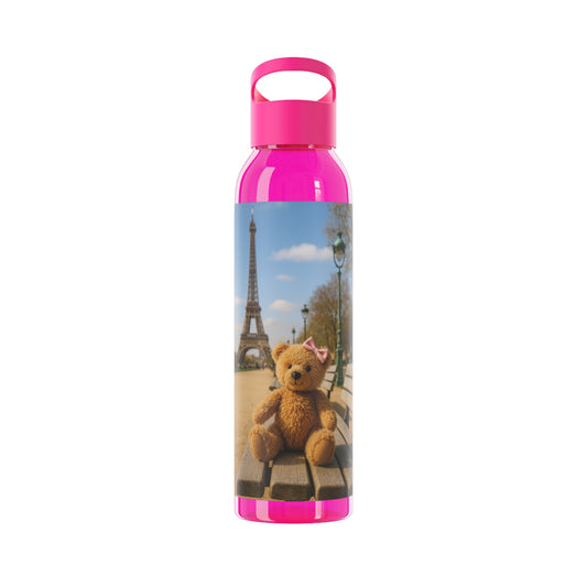 Teddy on Tour Luna in Paris Sky Water Bottle