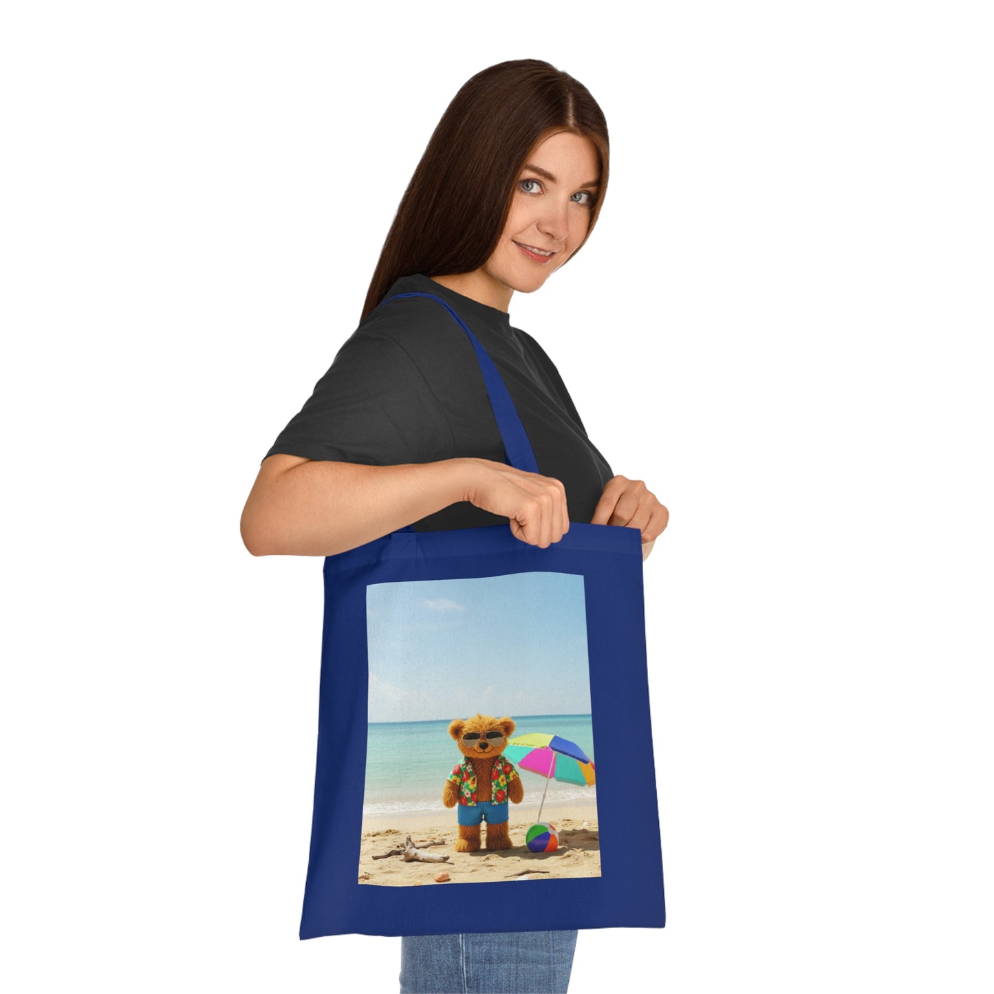 Teddy On Tour Cotton Tote Bag