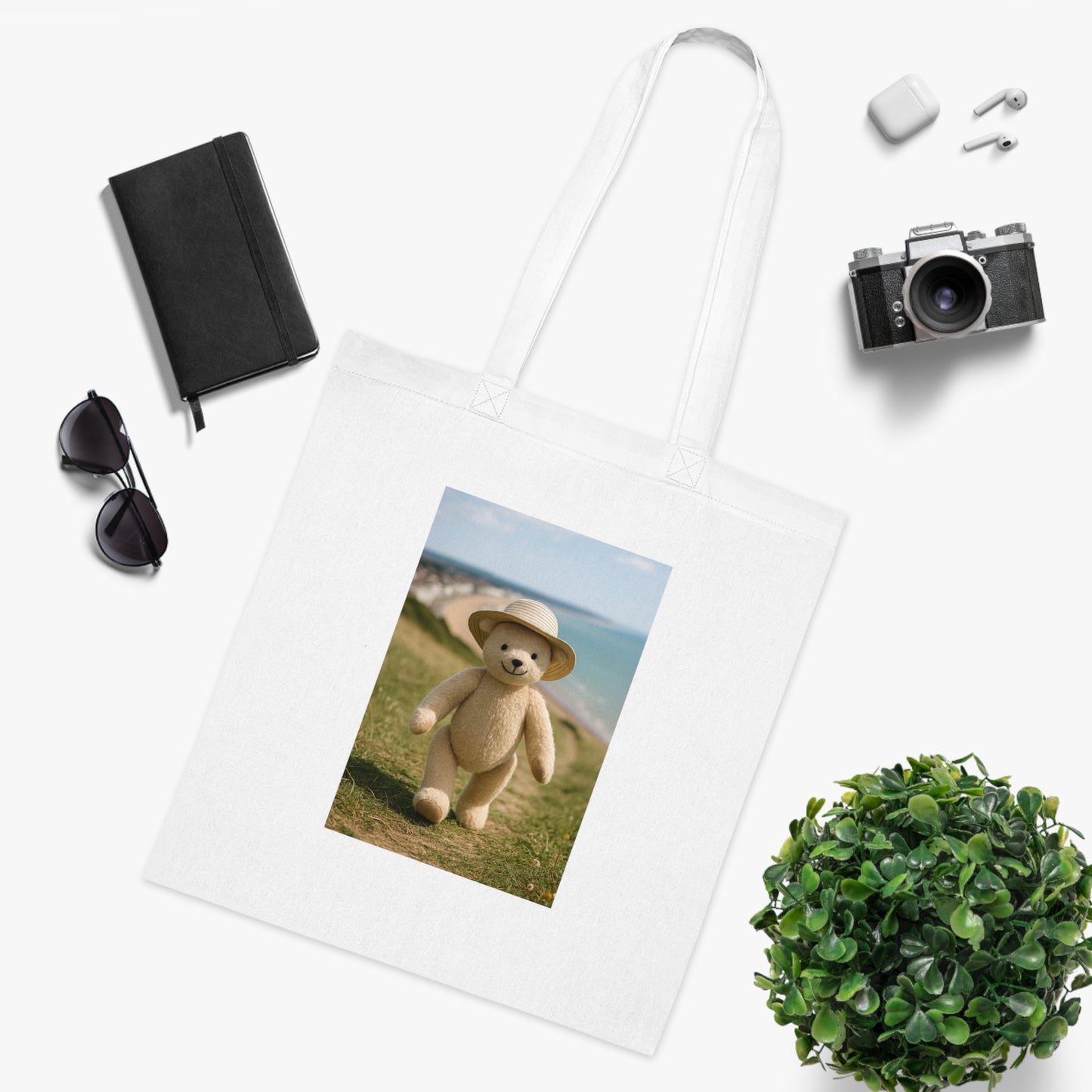 Teddy On Tour – Bexhill Galley Hill Cotton Tote Bag