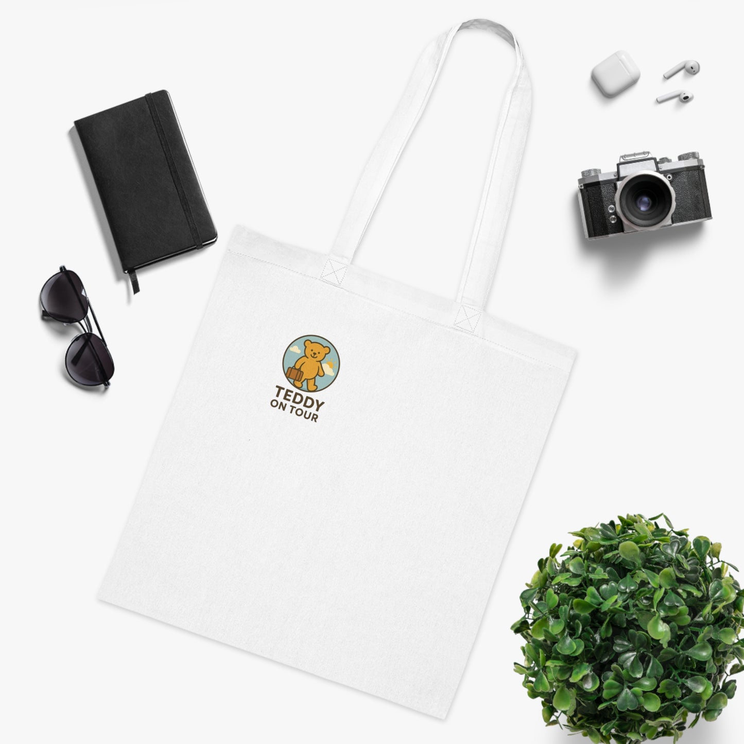 Teddy On Tour – Logo Collection Cotton Tote Bag