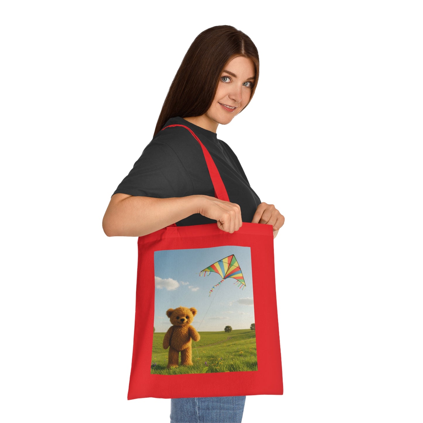 Teddy On Tour Cotton Tote Bag