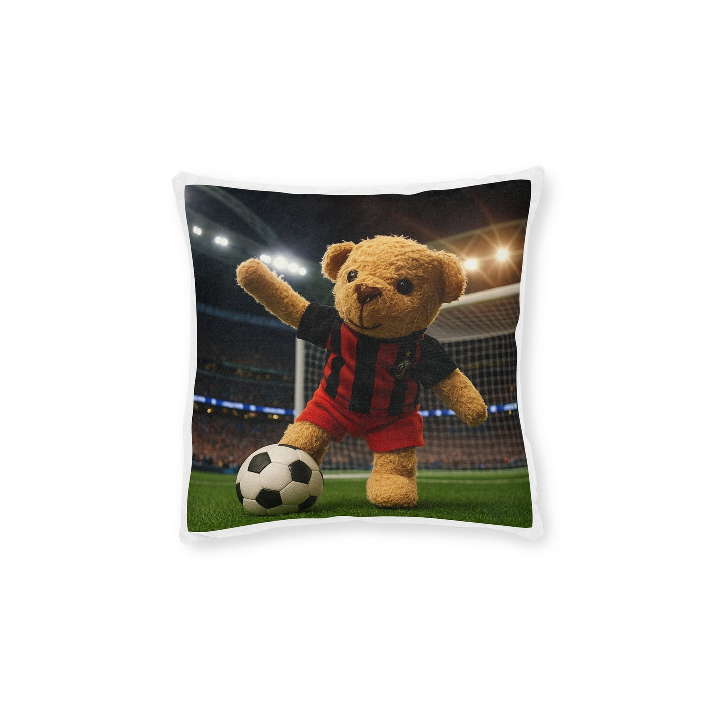 Teddy on Tour Doudou Vieux goes to Wembley Square Pillow