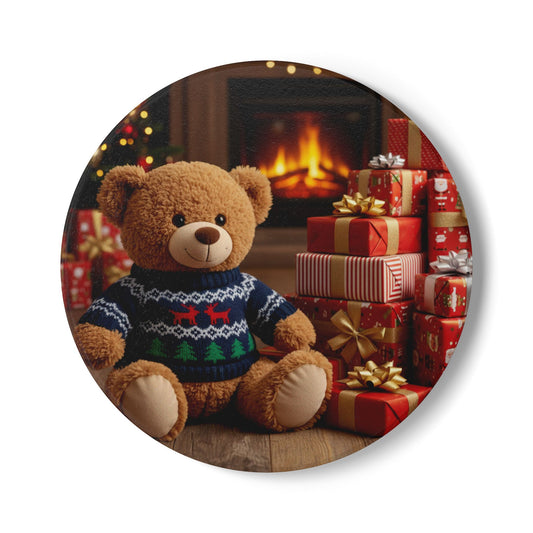 Teddy on Tour Christmas 2025 Ceramic Coaster 6