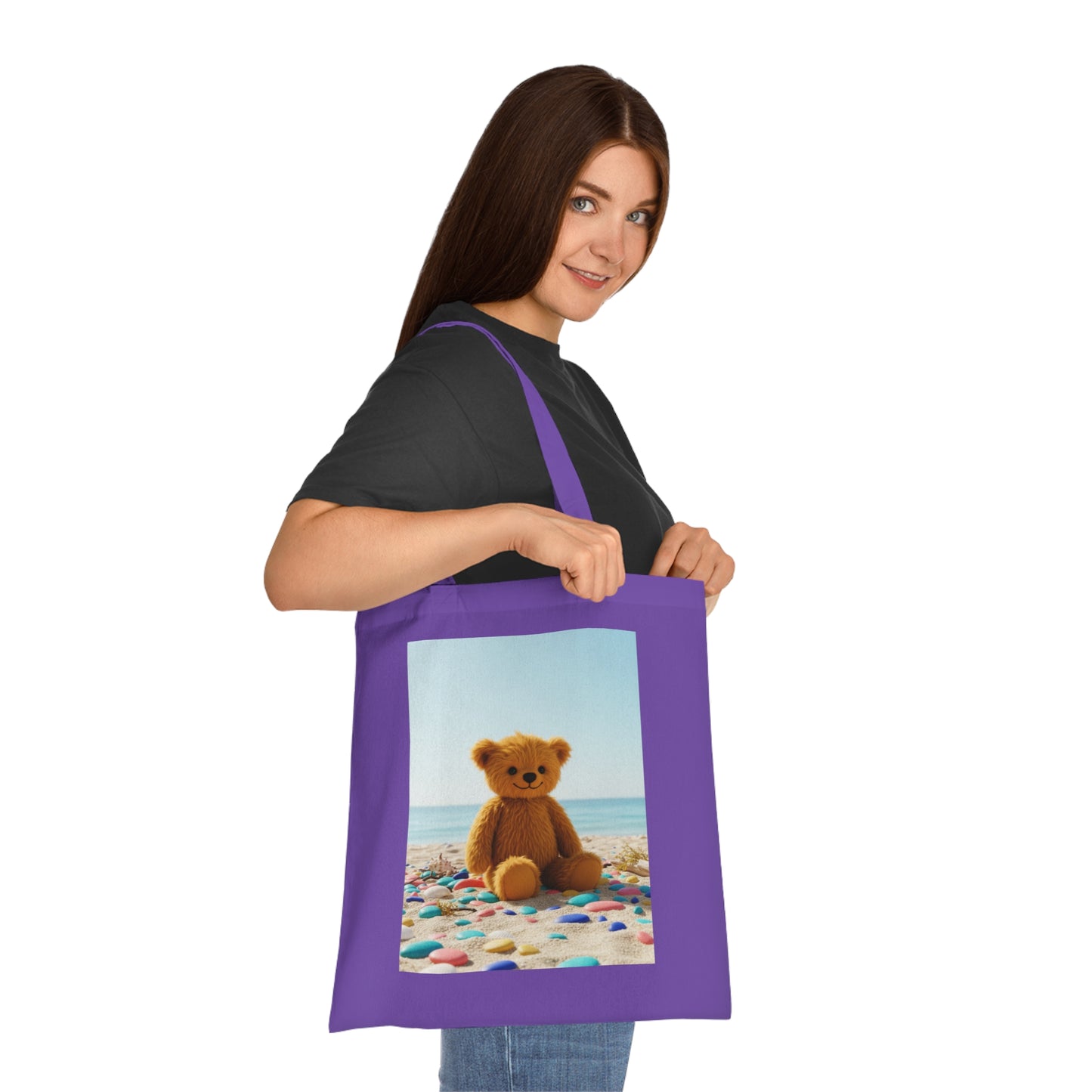 Teddy On Tour Cotton Tote Bag