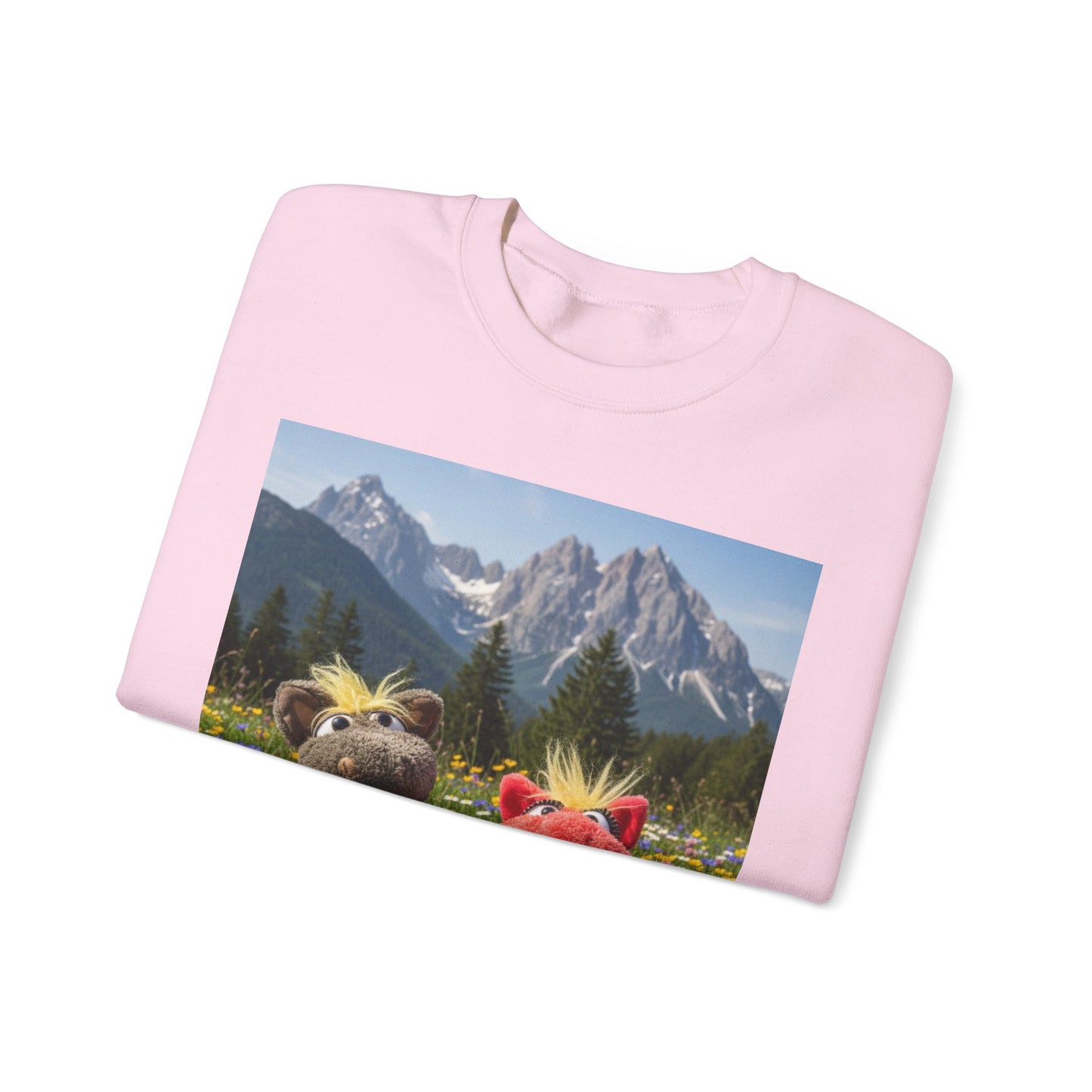 Teddy On Tour – Octey and Elsie in Seefeld-in-Tirol Austria Adult Unisex Heavy Blend™ Crewneck Sweatshirt