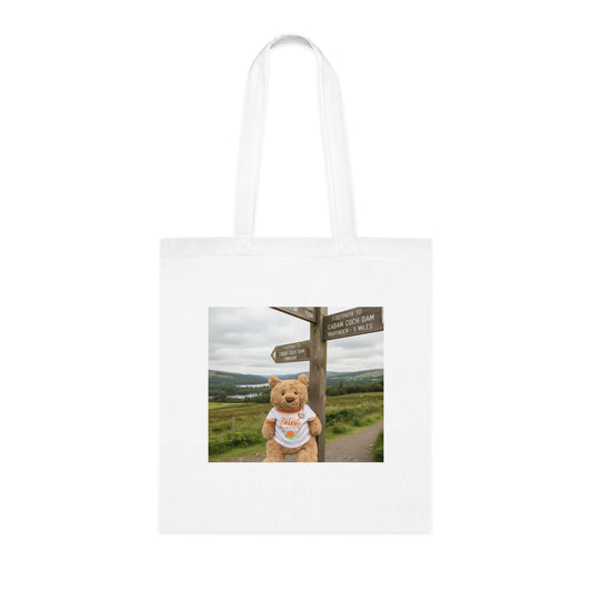 Teddy On Tour – Bartholomew in Elan Valley Cotton Tote Bag