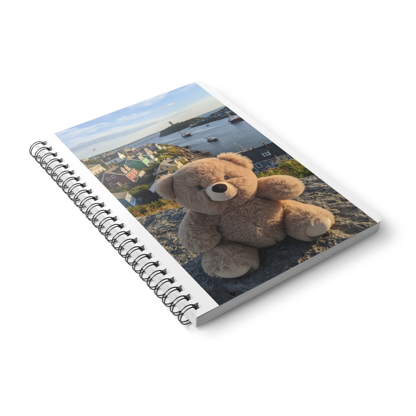 Teddy On tour Fluffy in Newfoundland Softcover Notebook, A5