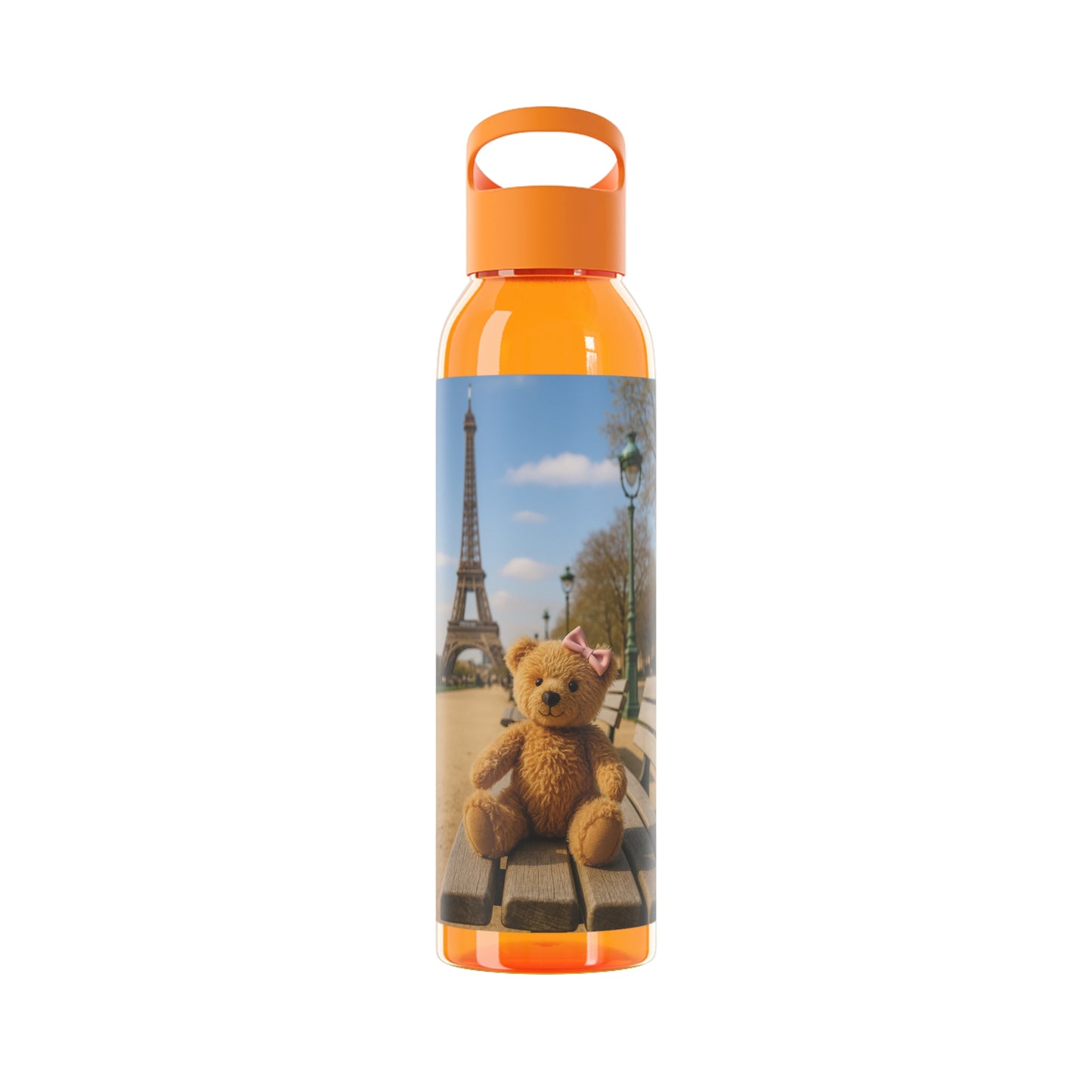 Teddy on Tour Luna in Paris Sky Water Bottle