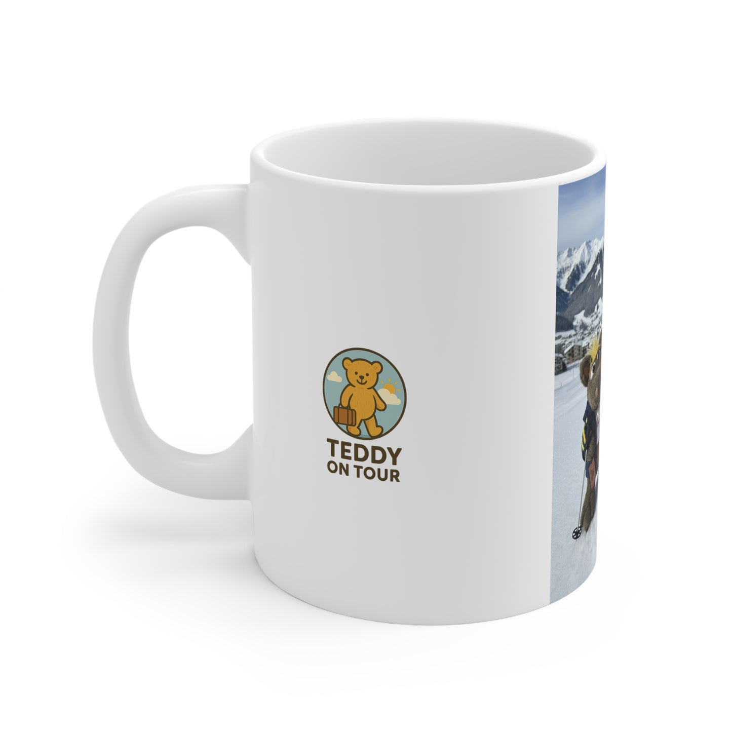 Teddy On Tour – Octey and Elsie in Seefeld-in-Tirol Austria Ceramic Coffee Cup