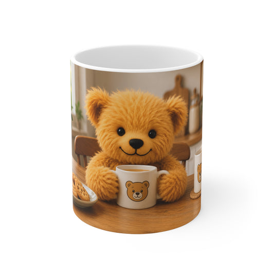 Teddy On Tour Teddy with a mug Ceramic Mug
