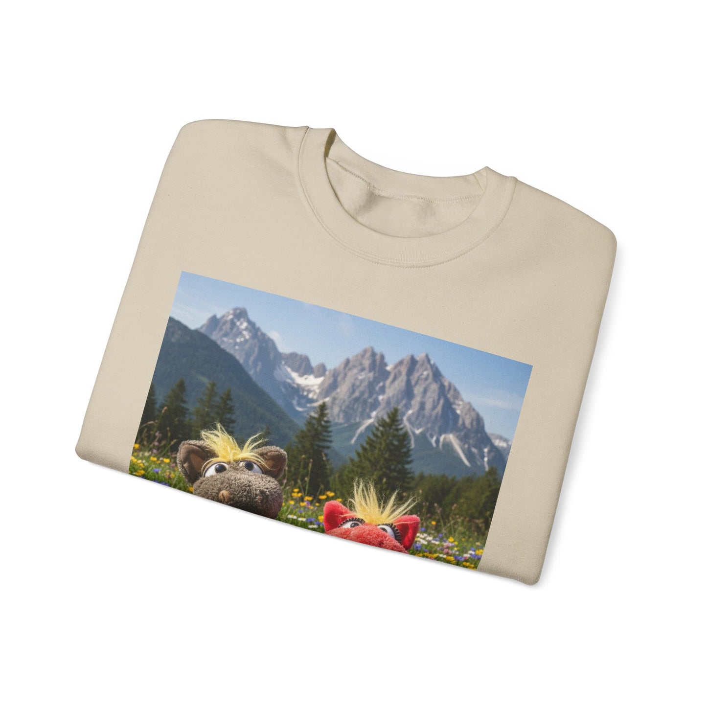 Teddy On Tour – Octey and Elsie in Seefeld-in-Tirol Austria Adult Unisex Heavy Blend™ Crewneck Sweatshirt