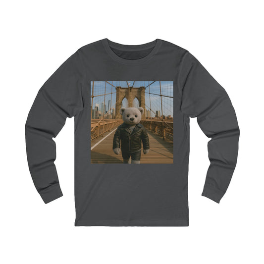 Teddy on Tour Hudson New York Unisex Jersey Long Sleeve Tee