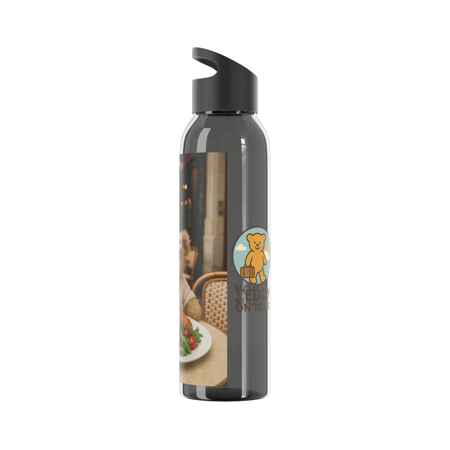 Teddy on Tour Luna in Paris Sky Water Bottle