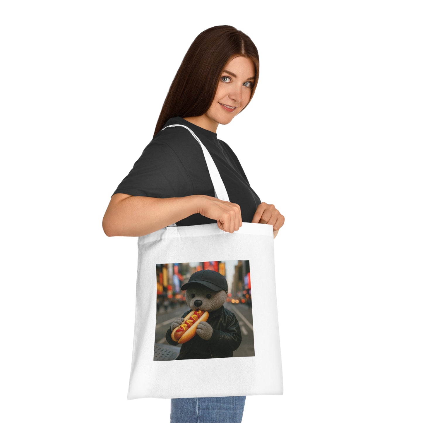 Teddy On Tour – Hudson New York Cotton Tote Bag