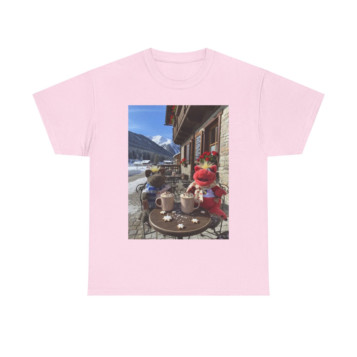 Teddy On Tour – Octey and Elsie in Seefeld-in-Tirol Austria  Unisex Adult Heavy Cotton Tee