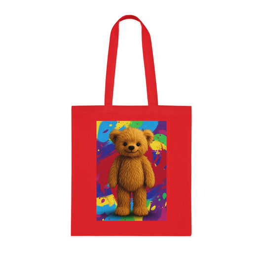 Teddy On Tour Cotton Tote Bag