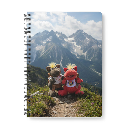 Teddy On tour Octey and Elsie in Seefeld-in-Tirol Austria Softcover Notebook, A5